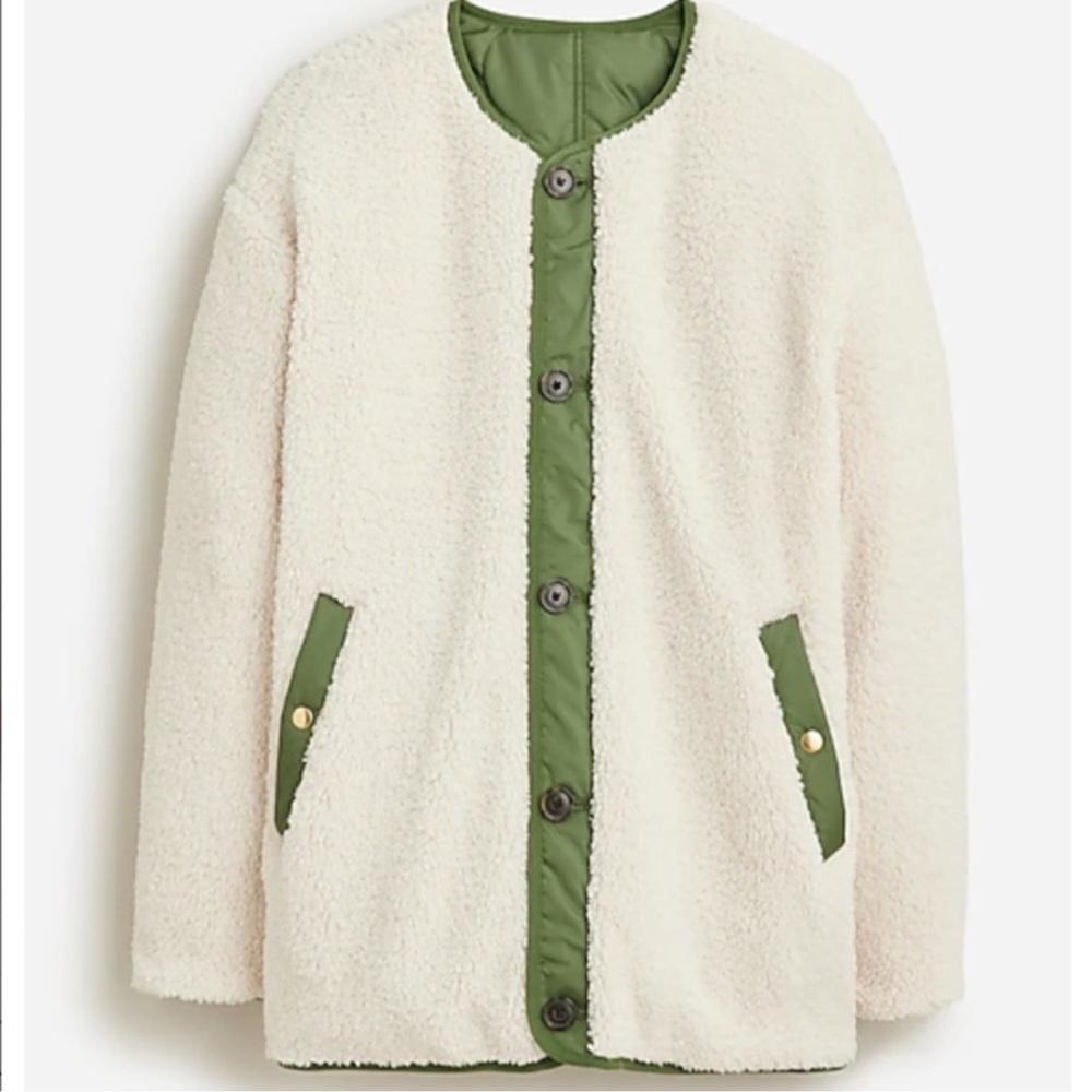BNWOT J.Crew reversible puffer jacket with Primaloft